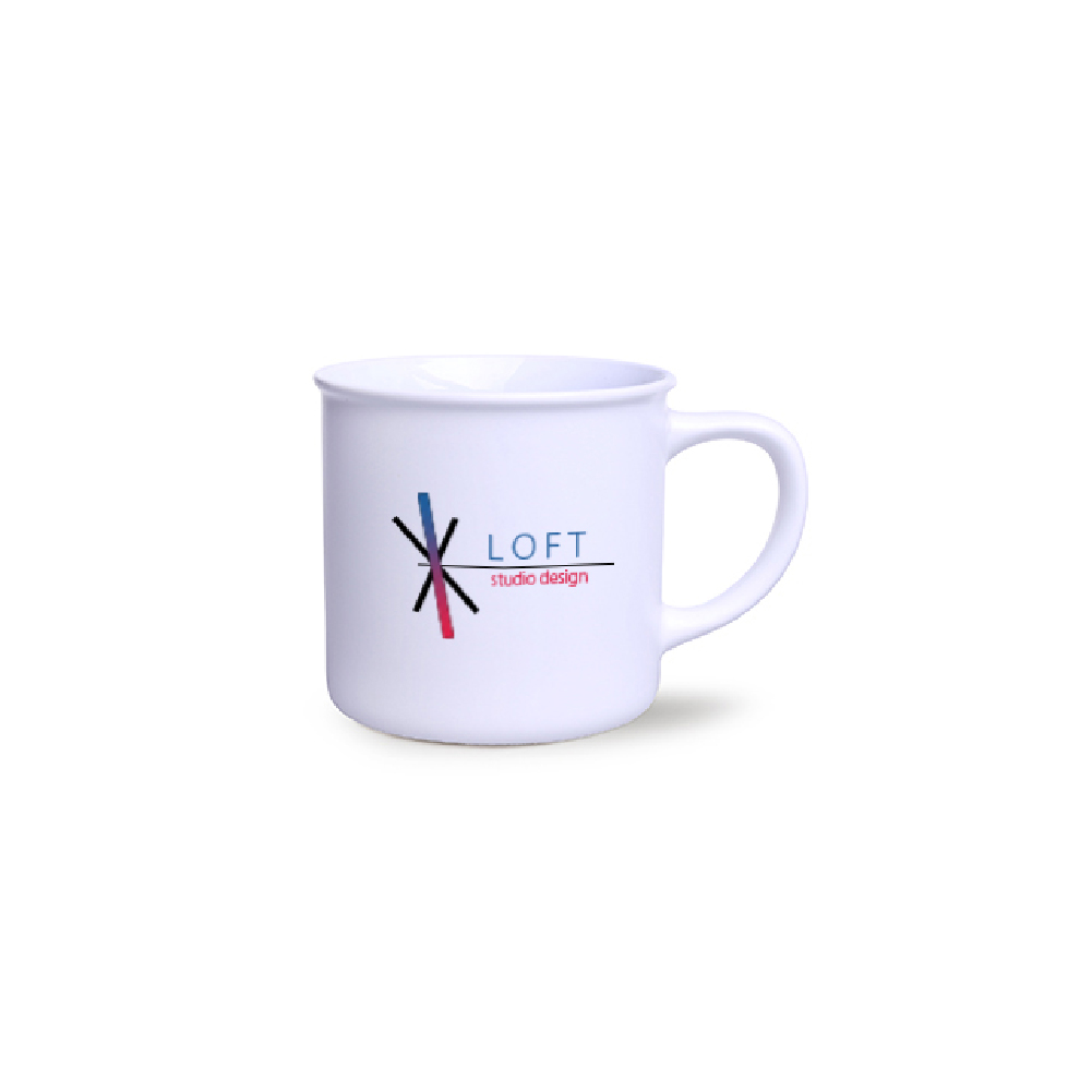 Ceramic mug with printing option and 31 cl. capacity.